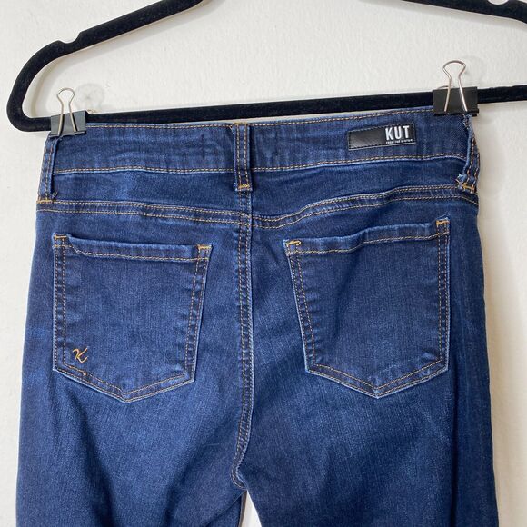 Kut From The Kloth Blue Connie High Rise Slim Fit Raw V-Cut Ankle Hem Jeans 4 - Picture 6 of 13